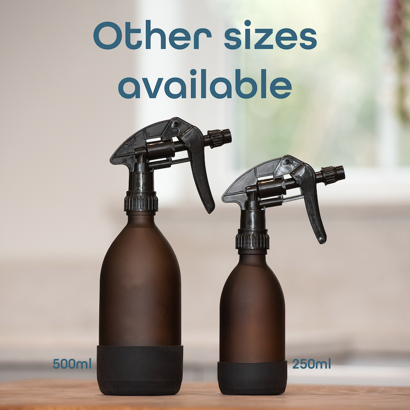 Frosted Amber Glass Spray Bottle | Mist and Spray