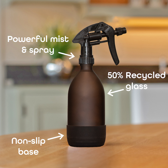 Frosted Amber Glass Spray Bottle | Mist and Spray